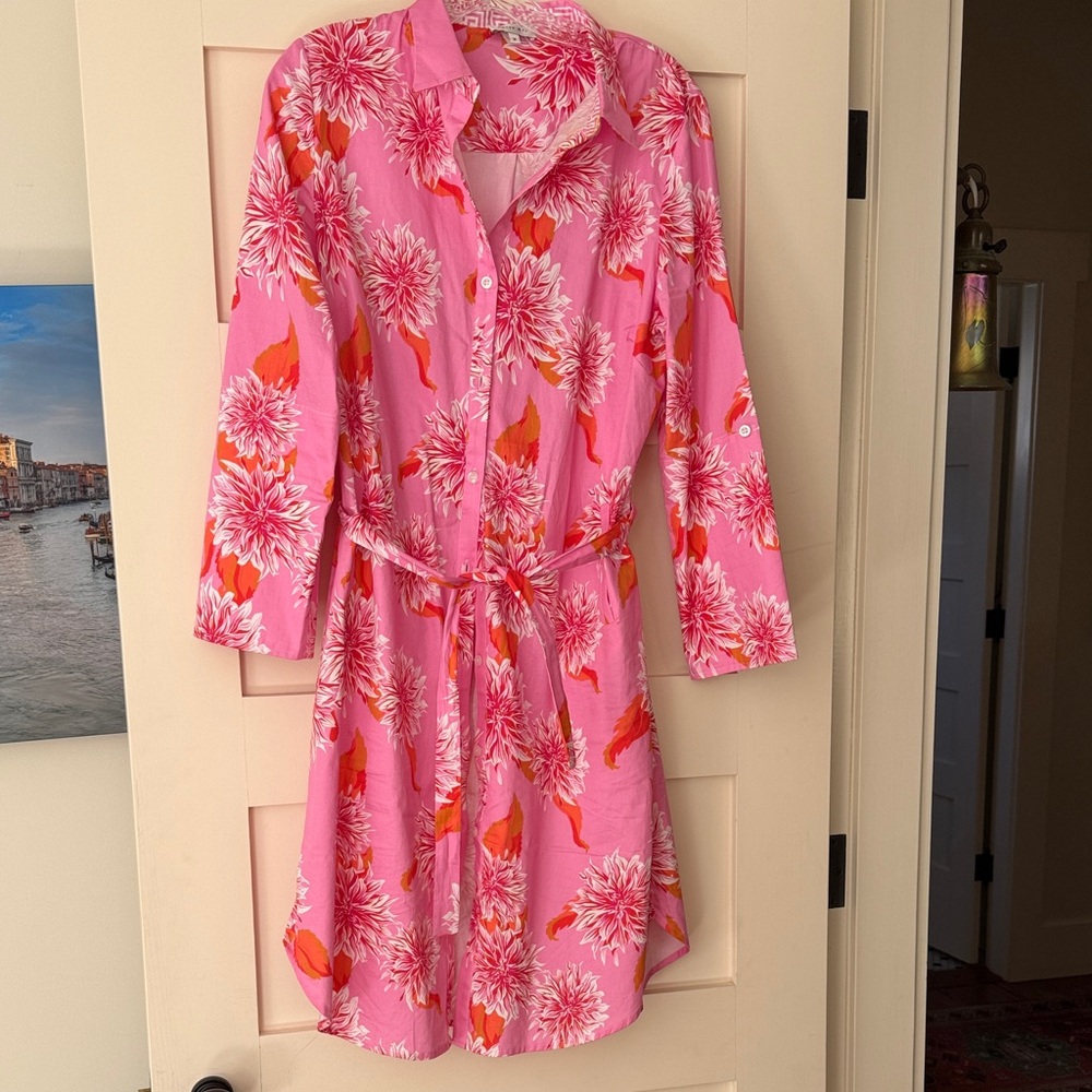 PATTY KIM Pink and Orange Floral Dress